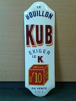 Bouillon Kub 15 x 21 cm Carte Plaque M/étal Pub D/éco