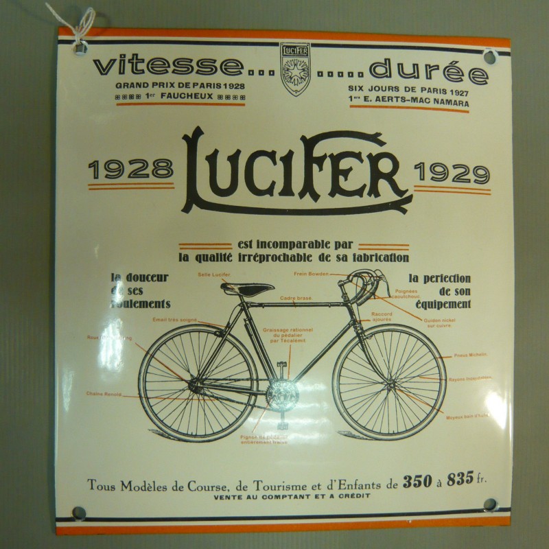 Plaque émaillée XXL Rétro  Vélos de route 